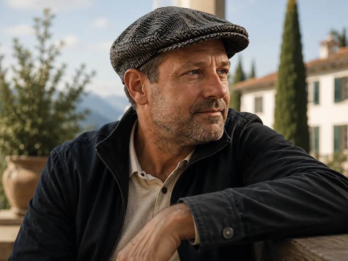 Martin on a lakeside terrace